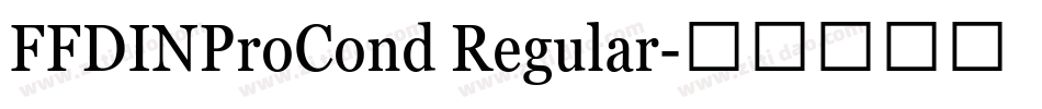 FFDINProCond Regular字体转换